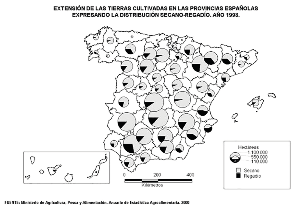 tierras cultivadas en españa