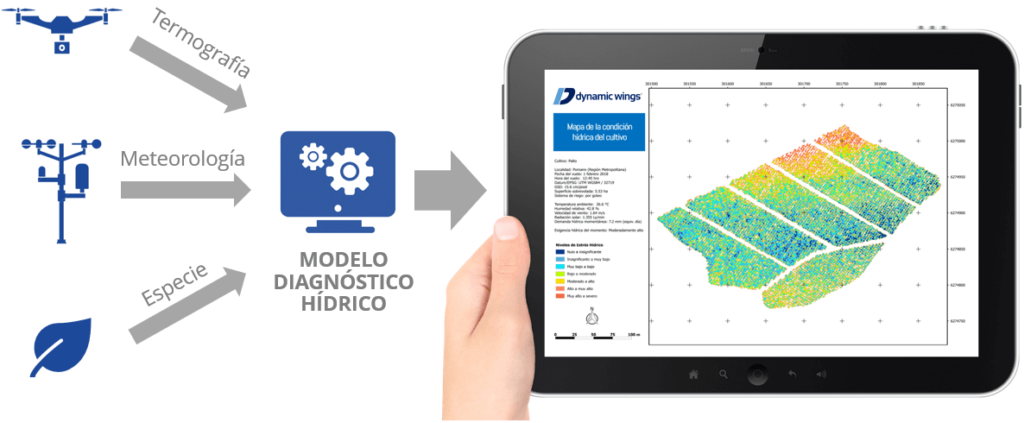 Figura 5: Variables contempladas en el Modelo de Diagnóstico Hídrico y su reporte. 